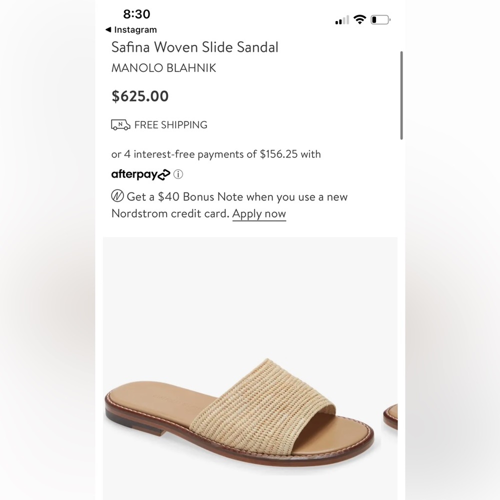 Manolo blahnik Safina woven slides 41